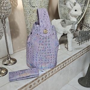 ππ BRAHMIN ALLIE VIOLET WONDERLAND BAG & Matching ADY WALLET! ππ